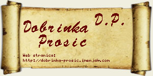Dobrinka Prošić vizit kartica